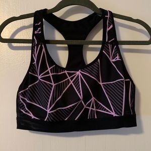 Geometric racerback sports bra